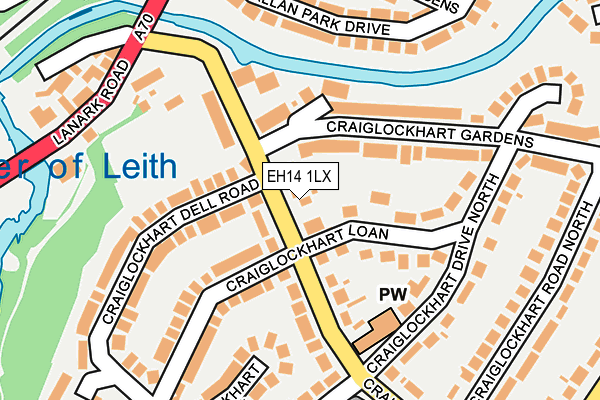 EH14 1LX map - OS OpenMap – Local (Ordnance Survey) EH14 1LX map - OS OpenMap – Local (Ordnance Survey)