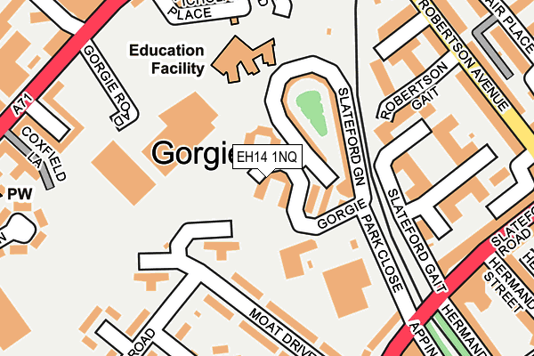 EH14 1NQ map - OS OpenMap – Local (Ordnance Survey) EH14 1NQ map - OS OpenMap – Local (Ordnance Survey)