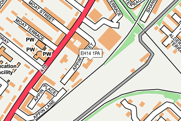 EH14 1PA map - OS OpenMap – Local (Ordnance Survey) EH14 1PA map - OS OpenMap – Local (Ordnance Survey)