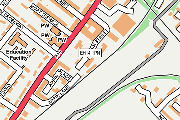 EH14 1PN map - OS OpenMap – Local (Ordnance Survey) EH14 1PN map - OS OpenMap – Local (Ordnance Survey)