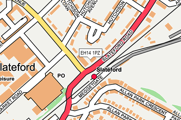 EH14 1PZ map - OS OpenMap – Local (Ordnance Survey) EH14 1PZ map - OS OpenMap – Local (Ordnance Survey)