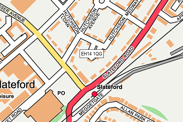 EH14 1QG map - OS OpenMap – Local (Ordnance Survey) EH14 1QG map - OS OpenMap – Local (Ordnance Survey)