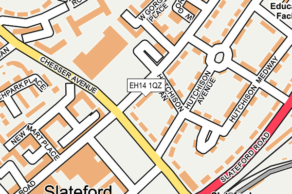 EH14 1QZ map - OS OpenMap – Local (Ordnance Survey) EH14 1QZ map - OS OpenMap – Local (Ordnance Survey)