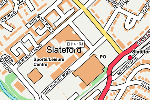 EH14 1RJ map - OS OpenMap – Local (Ordnance Survey)