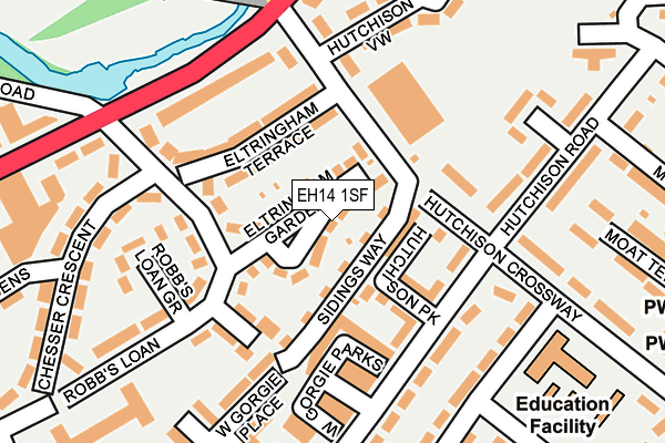 EH14 1SF map - OS OpenMap – Local (Ordnance Survey) EH14 1SF map - OS OpenMap – Local (Ordnance Survey)
