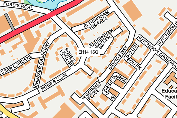 EH14 1SQ map - OS OpenMap – Local (Ordnance Survey) EH14 1SQ map - OS OpenMap – Local (Ordnance Survey)