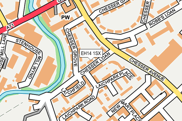 EH14 1SX map - OS OpenMap – Local (Ordnance Survey) EH14 1SX map - OS OpenMap – Local (Ordnance Survey)