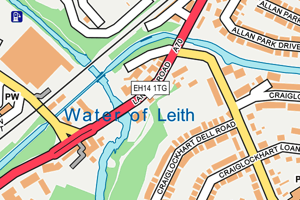 EH14 1TG map - OS OpenMap – Local (Ordnance Survey) EH14 1TG map - OS OpenMap – Local (Ordnance Survey)