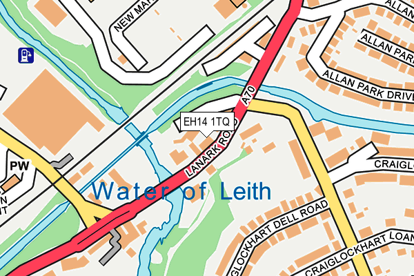 EH14 1TQ map - OS OpenMap – Local (Ordnance Survey) EH14 1TQ map - OS OpenMap – Local (Ordnance Survey)