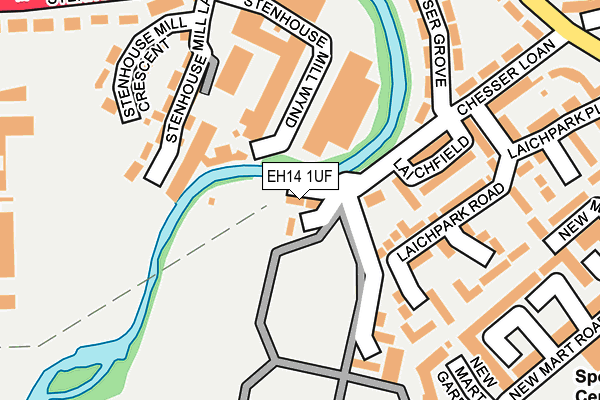 EH14 1UF map - OS OpenMap – Local (Ordnance Survey)