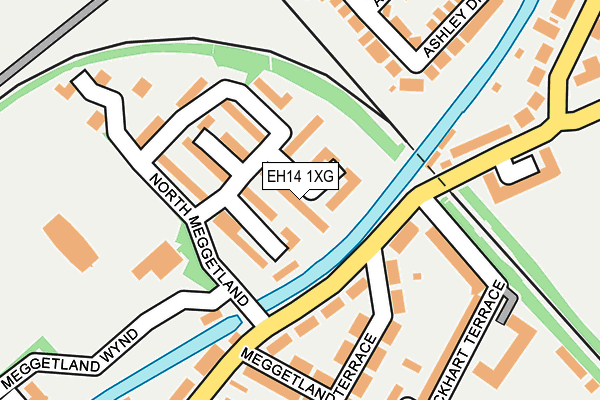 EH14 1XG map - OS OpenMap – Local (Ordnance Survey) EH14 1XG map - OS OpenMap – Local (Ordnance Survey)