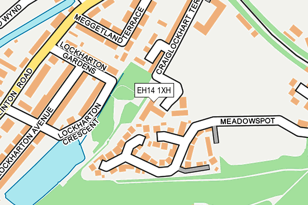 EH14 1XH map - OS OpenMap – Local (Ordnance Survey) EH14 1XH map - OS OpenMap – Local (Ordnance Survey)