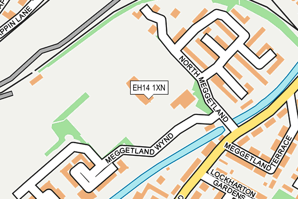 EH14 1XN map - OS OpenMap – Local (Ordnance Survey) EH14 1XN map - OS OpenMap – Local (Ordnance Survey)