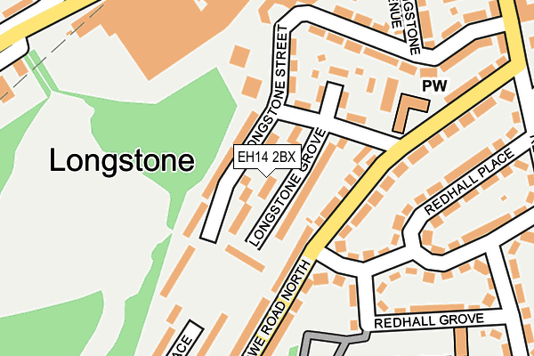 EH14 2BX map - OS OpenMap – Local (Ordnance Survey) EH14 2BX map - OS OpenMap – Local (Ordnance Survey)