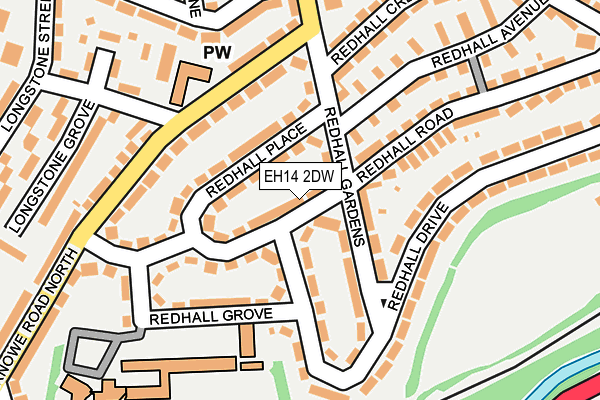 EH14 2DW map - OS OpenMap – Local (Ordnance Survey) EH14 2DW map - OS OpenMap – Local (Ordnance Survey)