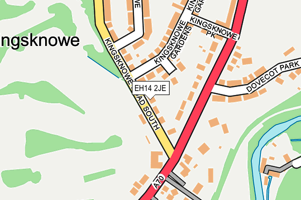 EH14 2JE map - OS OpenMap – Local (Ordnance Survey) EH14 2JE map - OS OpenMap – Local (Ordnance Survey)
