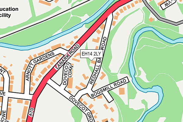 EH14 2LY map - OS OpenMap – Local (Ordnance Survey) EH14 2LY map - OS OpenMap – Local (Ordnance Survey)