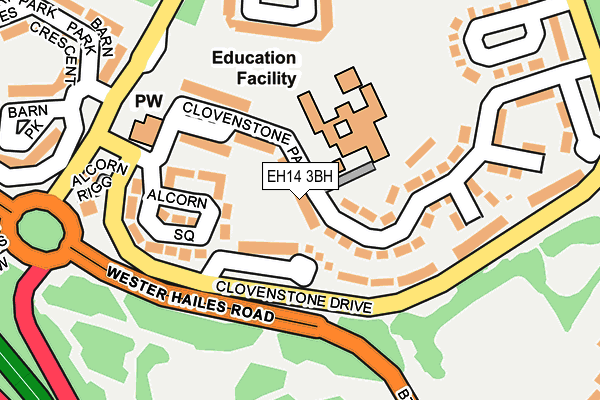 EH14 3BH map - OS OpenMap – Local (Ordnance Survey) EH14 3BH map - OS OpenMap – Local (Ordnance Survey)