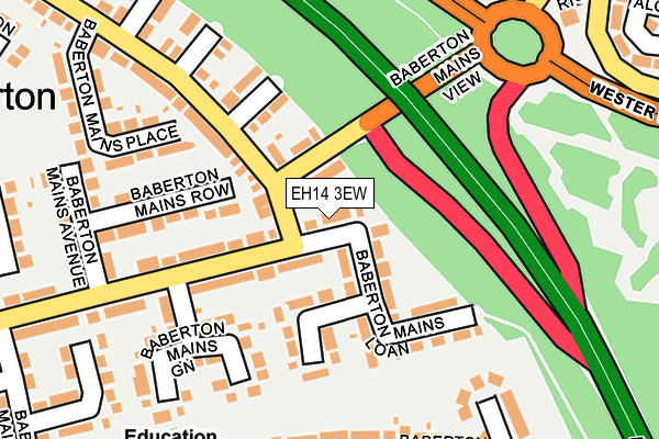 EH14 3EW map - OS OpenMap – Local (Ordnance Survey) EH14 3EW map - OS OpenMap – Local (Ordnance Survey)