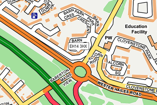 EH14 3HX map - OS OpenMap – Local (Ordnance Survey) EH14 3HX map - OS OpenMap – Local (Ordnance Survey)