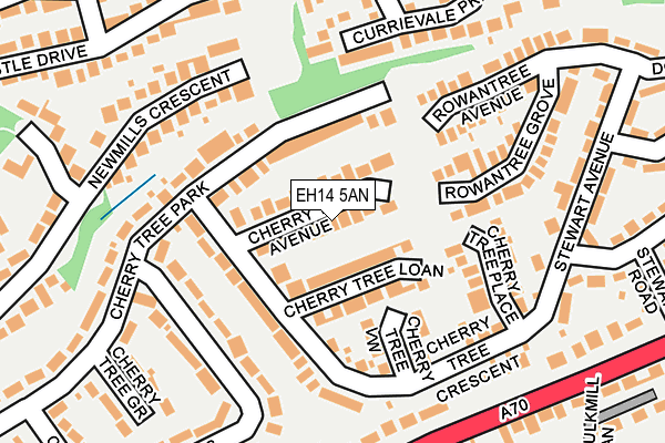 EH14 5AN map - OS OpenMap – Local (Ordnance Survey) EH14 5AN map - OS OpenMap – Local (Ordnance Survey)