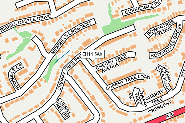 EH14 5AX map - OS OpenMap – Local (Ordnance Survey) EH14 5AX map - OS OpenMap – Local (Ordnance Survey)