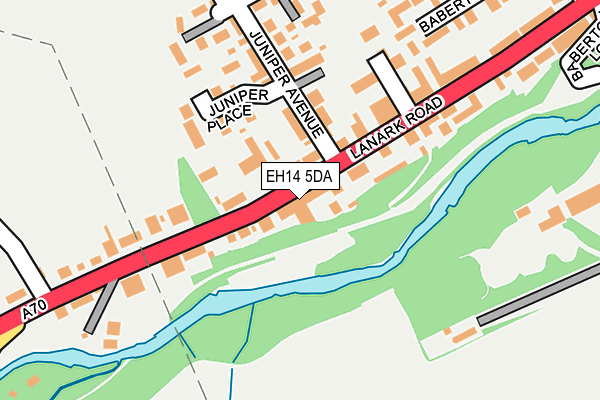 EH14 5DA map - OS OpenMap – Local (Ordnance Survey) EH14 5DA map - OS OpenMap – Local (Ordnance Survey)