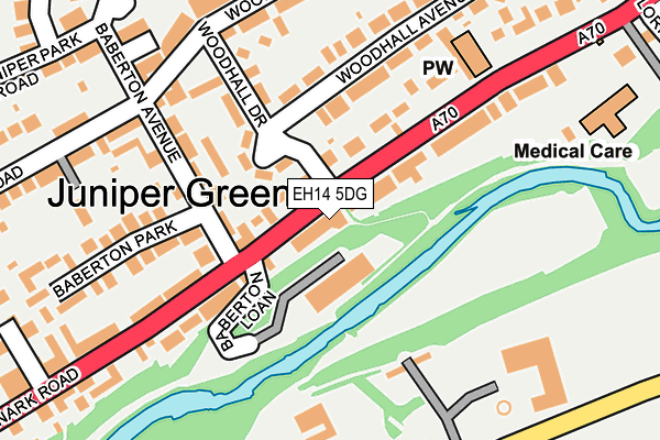 EH14 5DG map - OS OpenMap – Local (Ordnance Survey) EH14 5DG map - OS OpenMap – Local (Ordnance Survey)