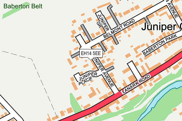 EH14 5EE map - OS OpenMap – Local (Ordnance Survey) EH14 5EE map - OS OpenMap – Local (Ordnance Survey)