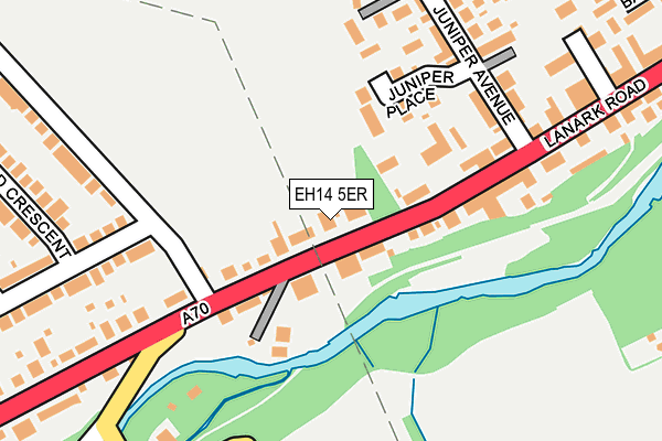 EH14 5ER map - OS OpenMap – Local (Ordnance Survey) EH14 5ER map - OS OpenMap – Local (Ordnance Survey)