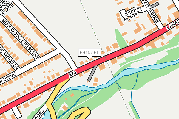 EH14 5ET map - OS OpenMap – Local (Ordnance Survey) EH14 5ET map - OS OpenMap – Local (Ordnance Survey)