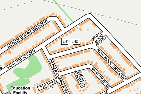 EH14 5HD map - OS OpenMap – Local (Ordnance Survey) EH14 5HD map - OS OpenMap – Local (Ordnance Survey)