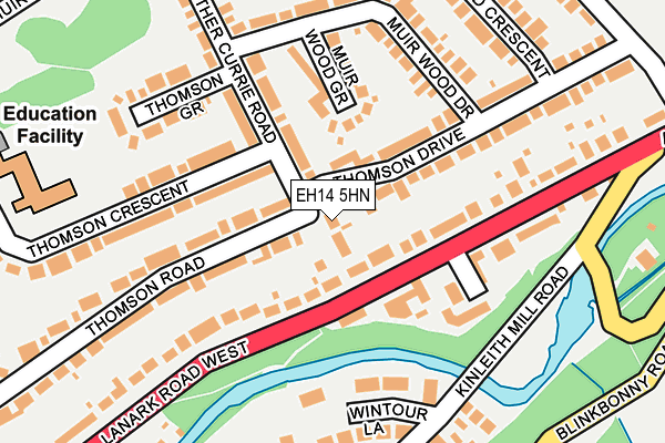 EH14 5HN map - OS OpenMap – Local (Ordnance Survey) EH14 5HN map - OS OpenMap – Local (Ordnance Survey)