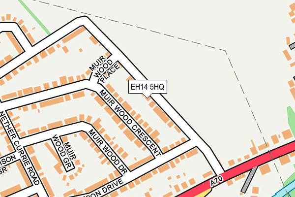 EH14 5HQ map - OS OpenMap – Local (Ordnance Survey) EH14 5HQ map - OS OpenMap – Local (Ordnance Survey)