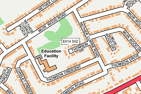 EH14 5HZ map - OS OpenMap – Local (Ordnance Survey) EH14 5HZ map - OS OpenMap – Local (Ordnance Survey)