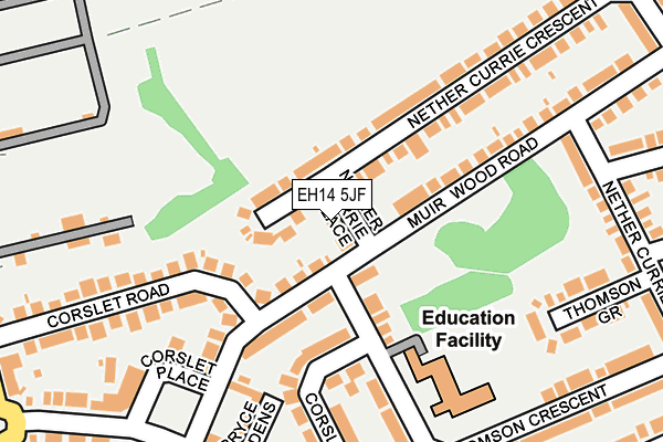 EH14 5JF map - OS OpenMap – Local (Ordnance Survey) EH14 5JF map - OS OpenMap – Local (Ordnance Survey)