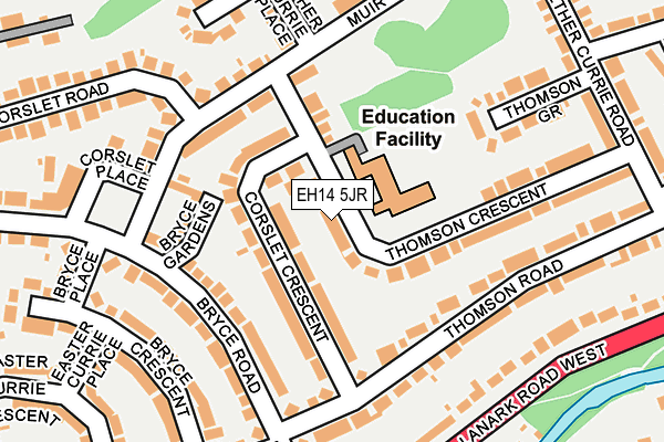 EH14 5JR map - OS OpenMap – Local (Ordnance Survey) EH14 5JR map - OS OpenMap – Local (Ordnance Survey)