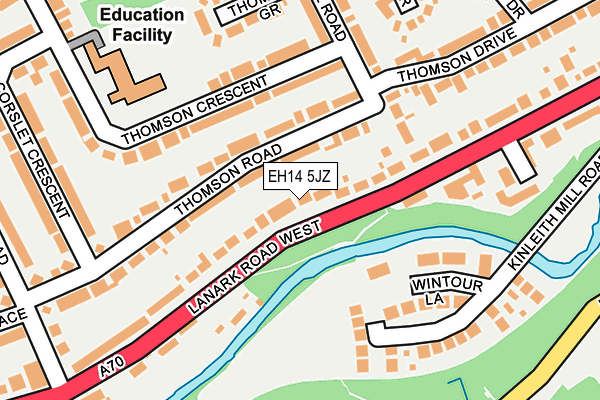 EH14 5JZ map - OS OpenMap – Local (Ordnance Survey) EH14 5JZ map - OS OpenMap – Local (Ordnance Survey)