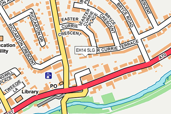 EH14 5LG map - OS OpenMap – Local (Ordnance Survey) EH14 5LG map - OS OpenMap – Local (Ordnance Survey)