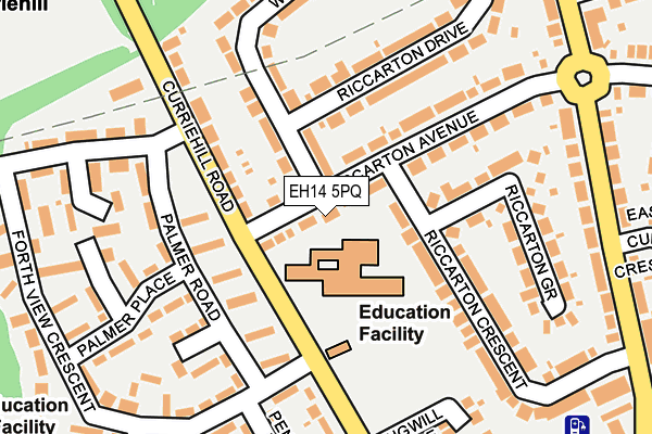 EH14 5PQ map - OS OpenMap – Local (Ordnance Survey) EH14 5PQ map - OS OpenMap – Local (Ordnance Survey)