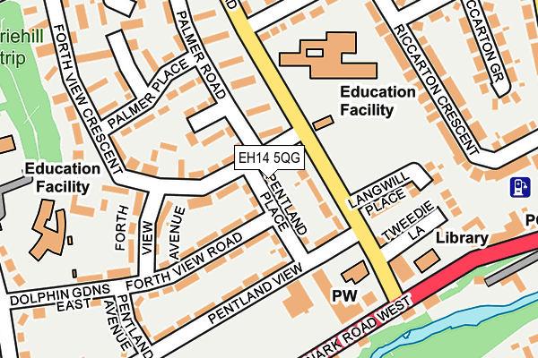 EH14 5QG map - OS OpenMap – Local (Ordnance Survey) EH14 5QG map - OS OpenMap – Local (Ordnance Survey)