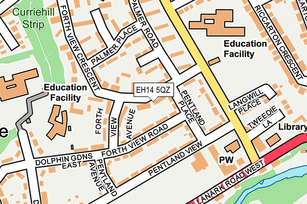 EH14 5QZ map - OS OpenMap – Local (Ordnance Survey) EH14 5QZ map - OS OpenMap – Local (Ordnance Survey)