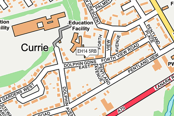EH14 5RB map - OS OpenMap – Local (Ordnance Survey)