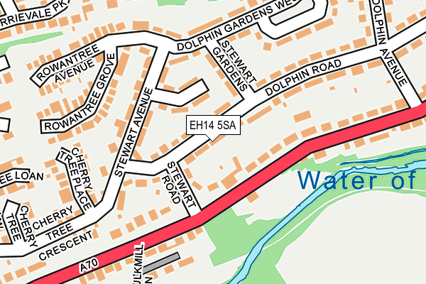 EH14 5SA map - OS OpenMap – Local (Ordnance Survey) EH14 5SA map - OS OpenMap – Local (Ordnance Survey)