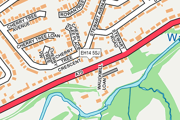 EH14 5SJ map - OS OpenMap – Local (Ordnance Survey) EH14 5SJ map - OS OpenMap – Local (Ordnance Survey)