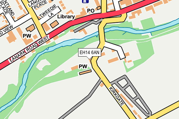 EH14 6AN map - OS OpenMap – Local (Ordnance Survey) EH14 6AN map - OS OpenMap – Local (Ordnance Survey)