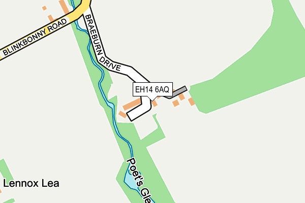 EH14 6AQ map - OS OpenMap – Local (Ordnance Survey) EH14 6AQ map - OS OpenMap – Local (Ordnance Survey)