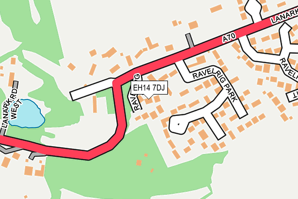 EH14 7DJ map - OS OpenMap – Local (Ordnance Survey) EH14 7DJ map - OS OpenMap – Local (Ordnance Survey)