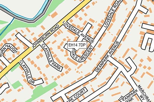 EH14 7DP map - OS OpenMap – Local (Ordnance Survey) EH14 7DP map - OS OpenMap – Local (Ordnance Survey)