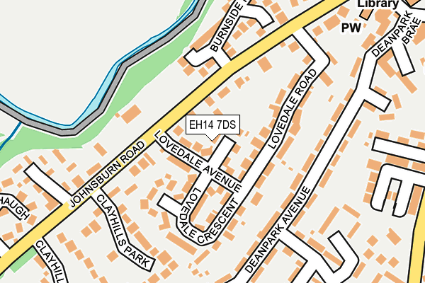 EH14 7DS map - OS OpenMap – Local (Ordnance Survey) EH14 7DS map - OS OpenMap – Local (Ordnance Survey)